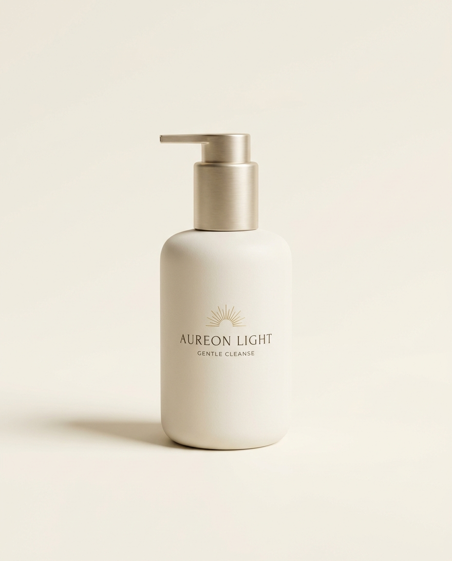 Gentle Cleanse pump bottle, 3/4 view